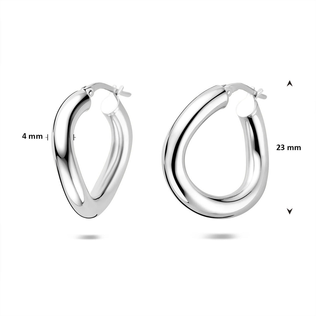 Zilveren oorringen – gerhodineerd 925 zilver