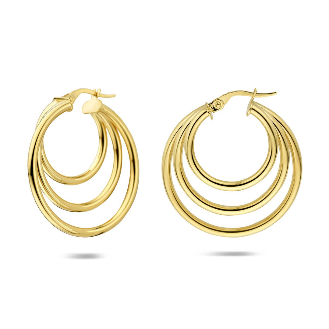 14k geelgouden oorringen – 28,5x6,5mm