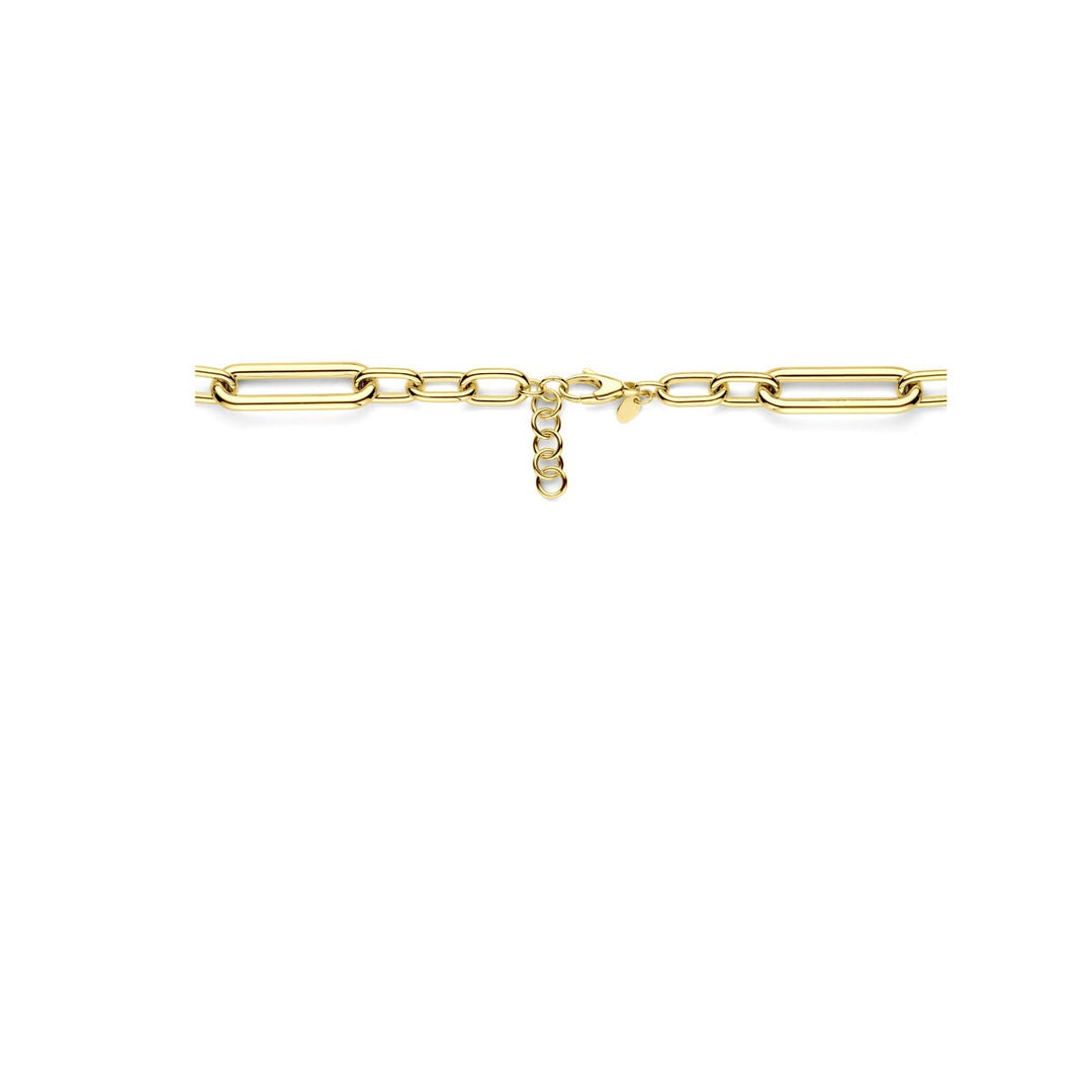 Gouden anker collier dames – 14k met karabijnsluiting 11 mm 43 + 3 cm