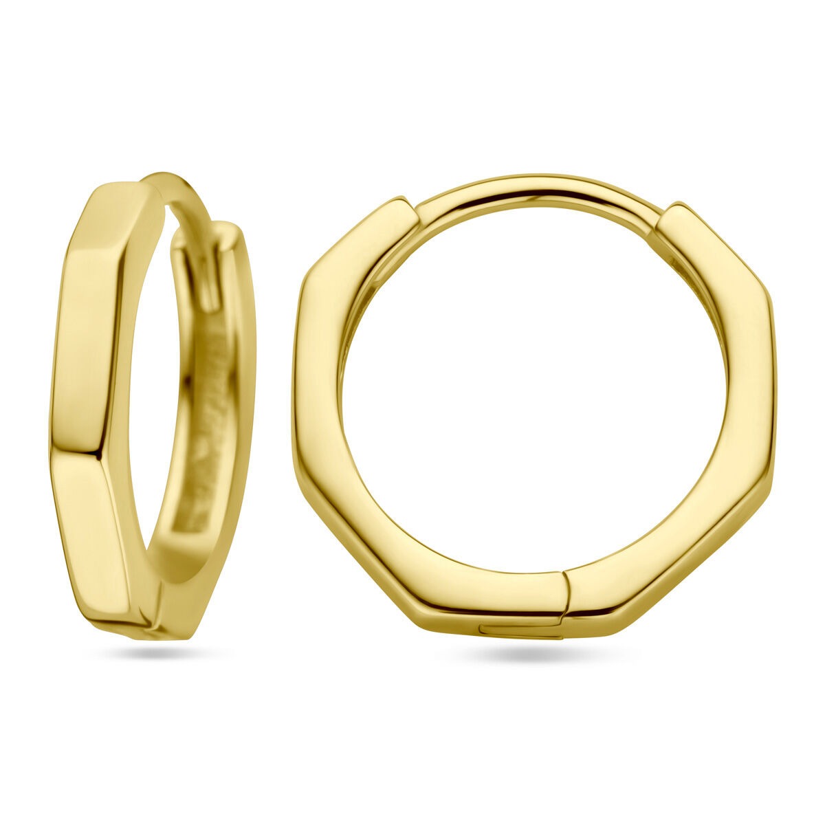 Verguld Zilveren Klapoorringen – 12 mm