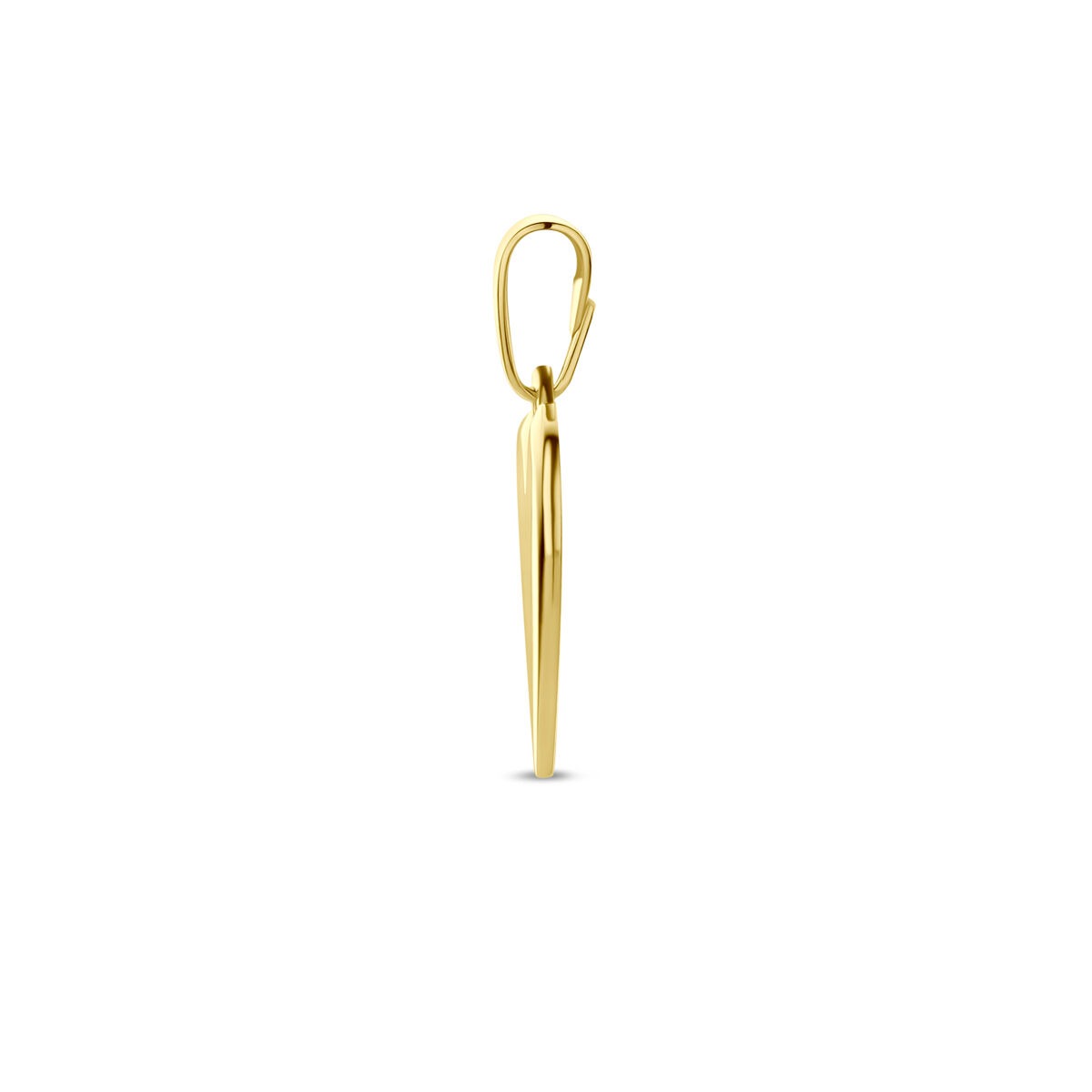 9k Geelgouden graveerhanger met hartje