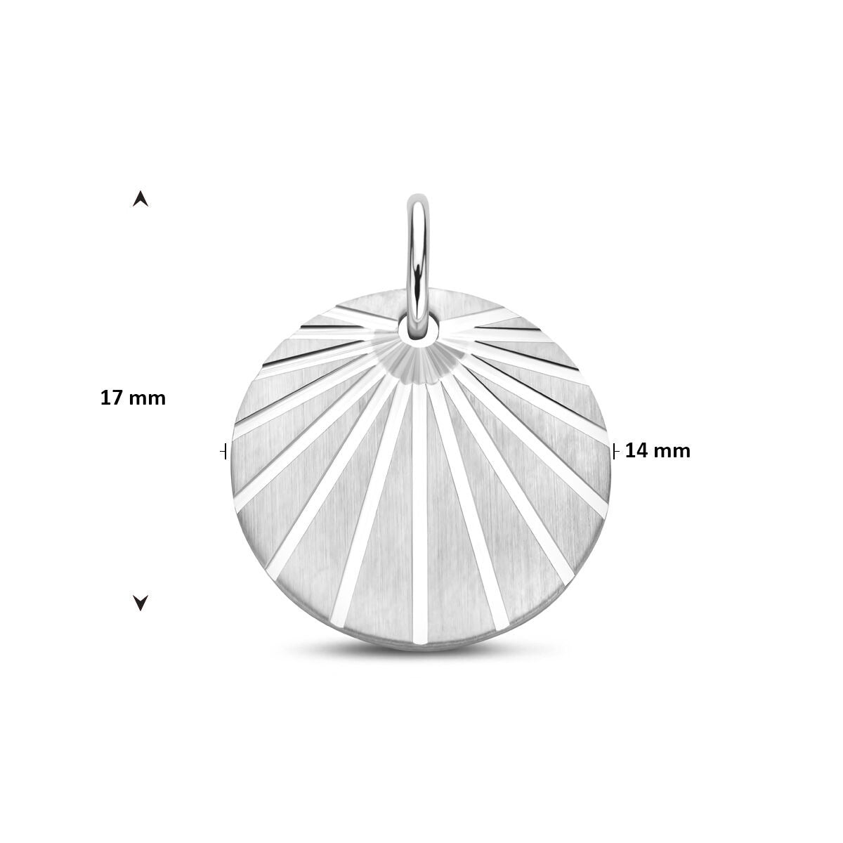 Zilveren hanger 925 gerhodineerd – 17 mm