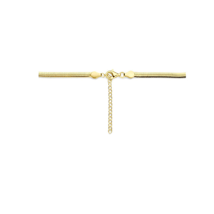 Gourmette ketting verguld – 925 zilver met geelgouden plating, 4 mm