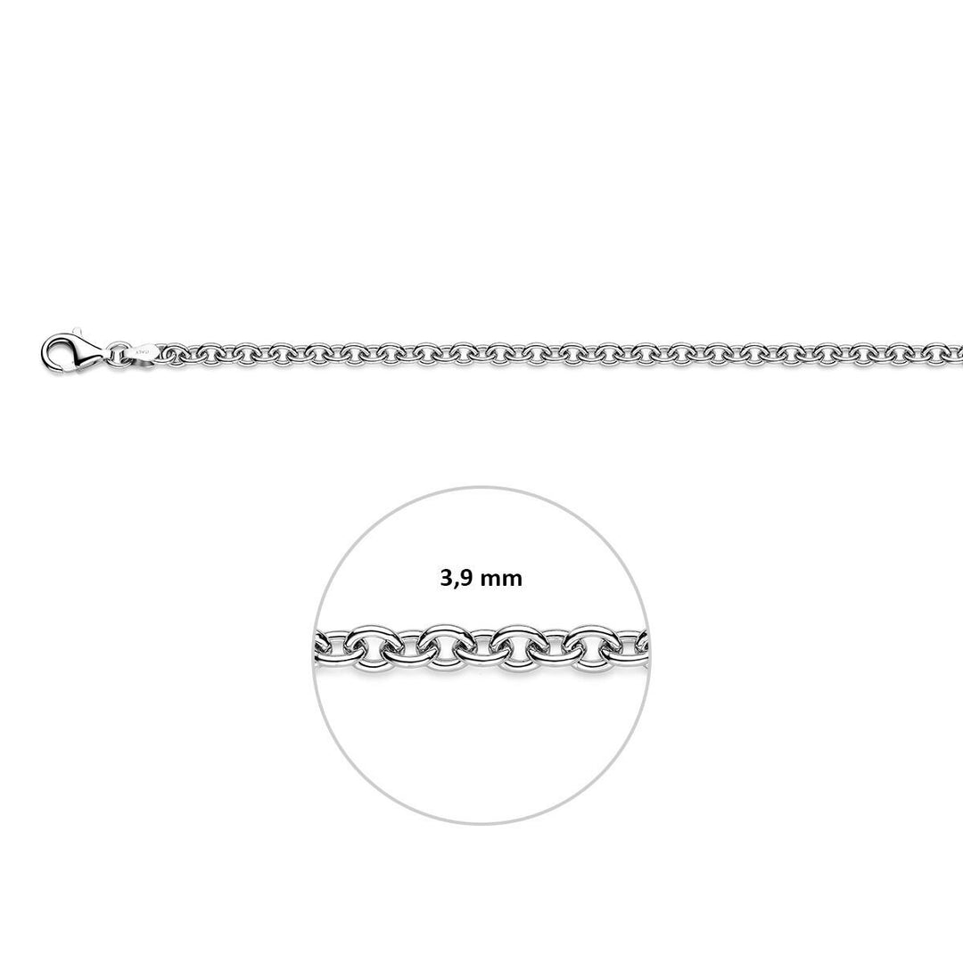 Gerhodineerd 925 zilveren anker armband