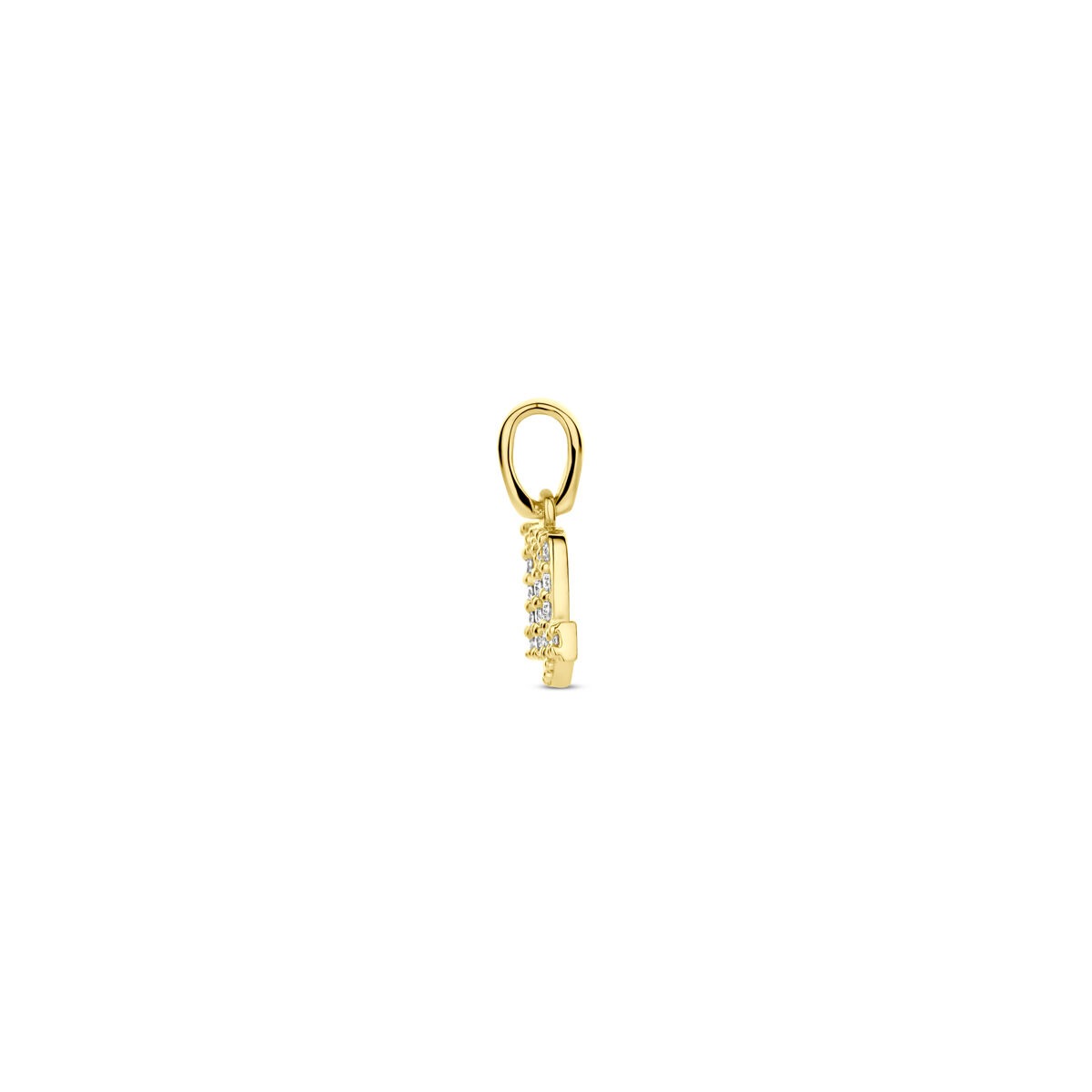 14k geelgouden sterrenbeeld hanger met diamant
