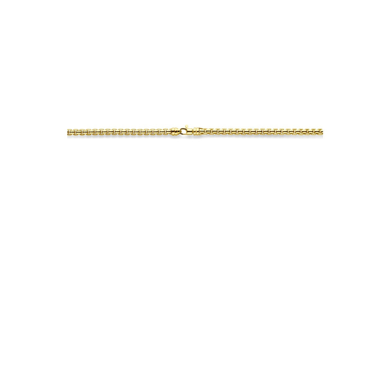 14k goud op zilveren dames collier – 45 cm