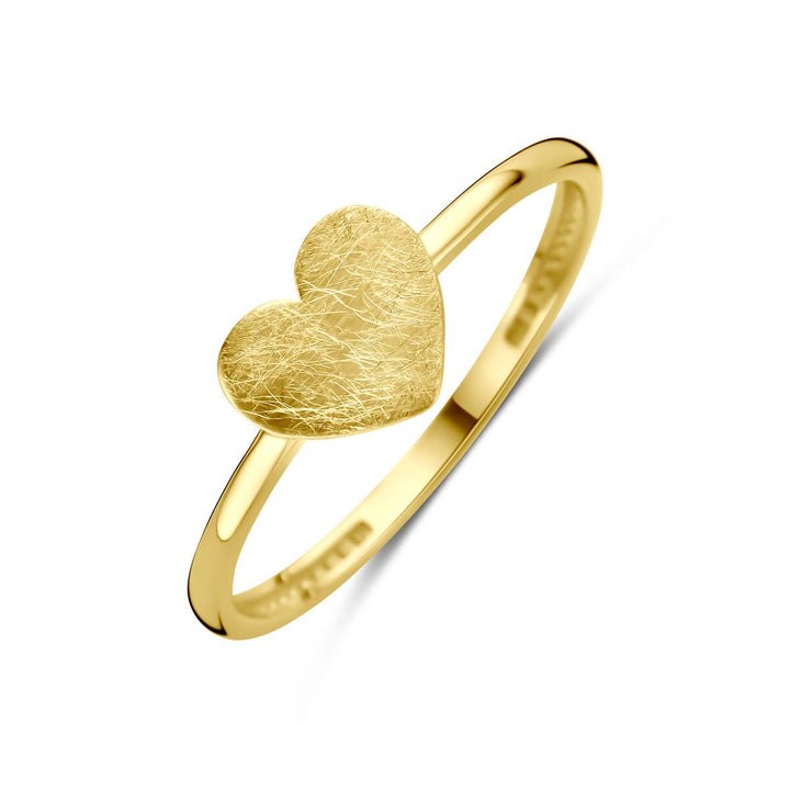 Gouden ring met hartje – 14k geelgoud