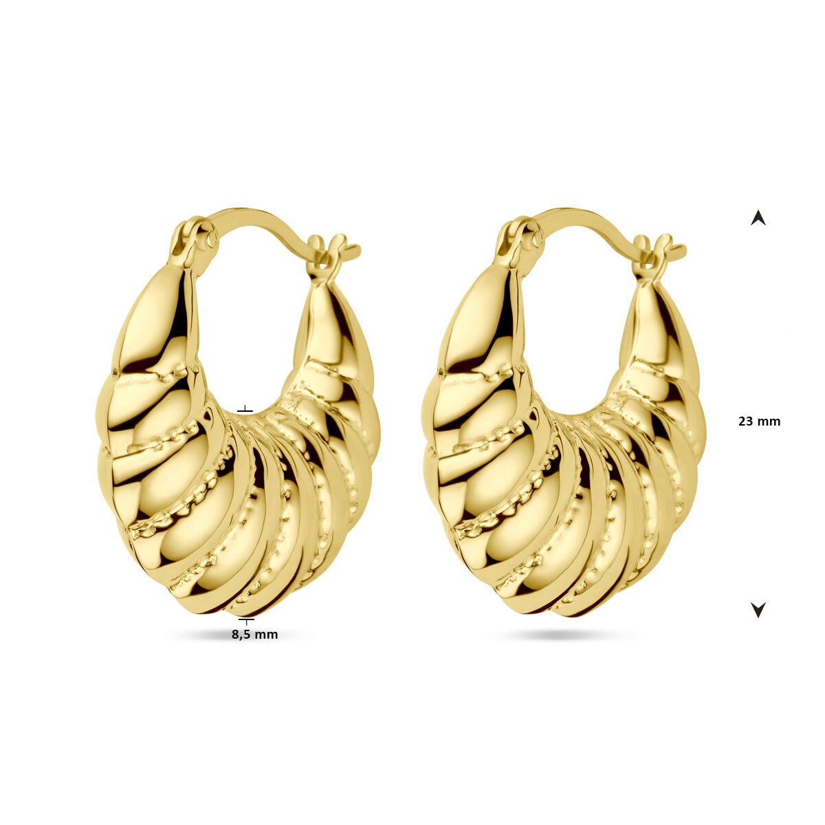 earrings 1 micron silver gold plated (yellow)