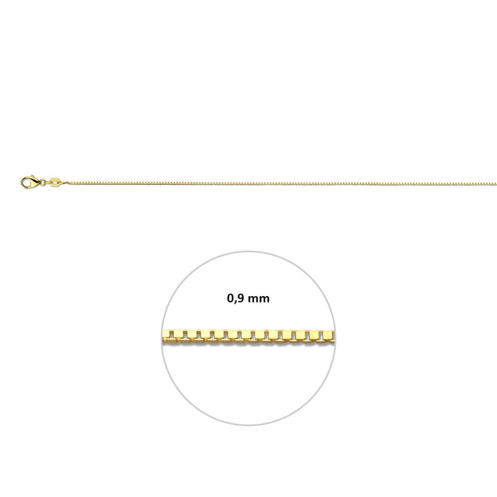 Gouden venetiaans collier 14k met karabijnsluiting