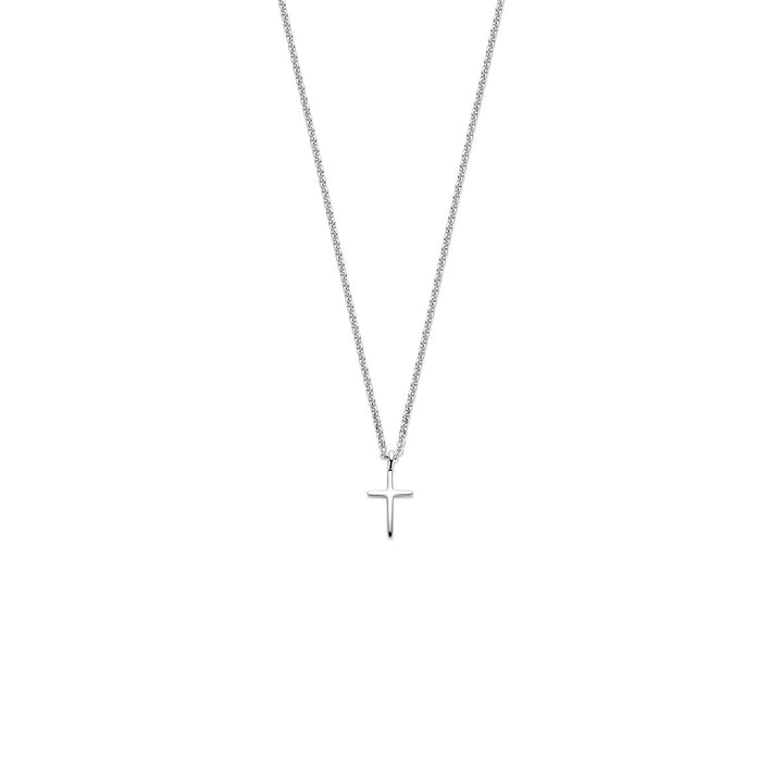 Zilveren kruis ketting – gerhodineerd