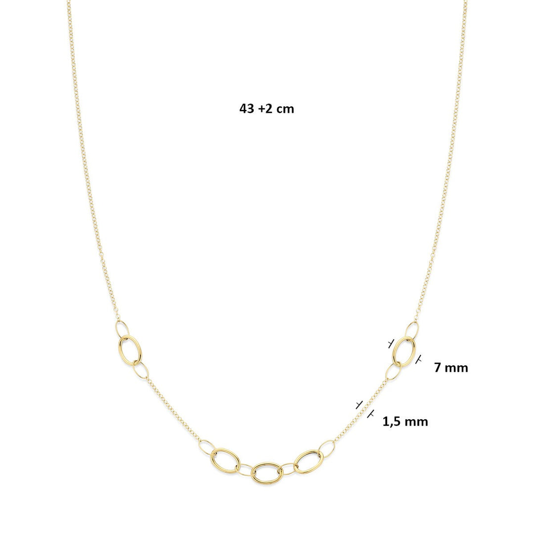 14k geelgouden armband met veerringsluiting