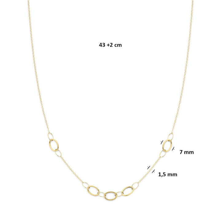 14k geelgouden armband met veerringsluiting