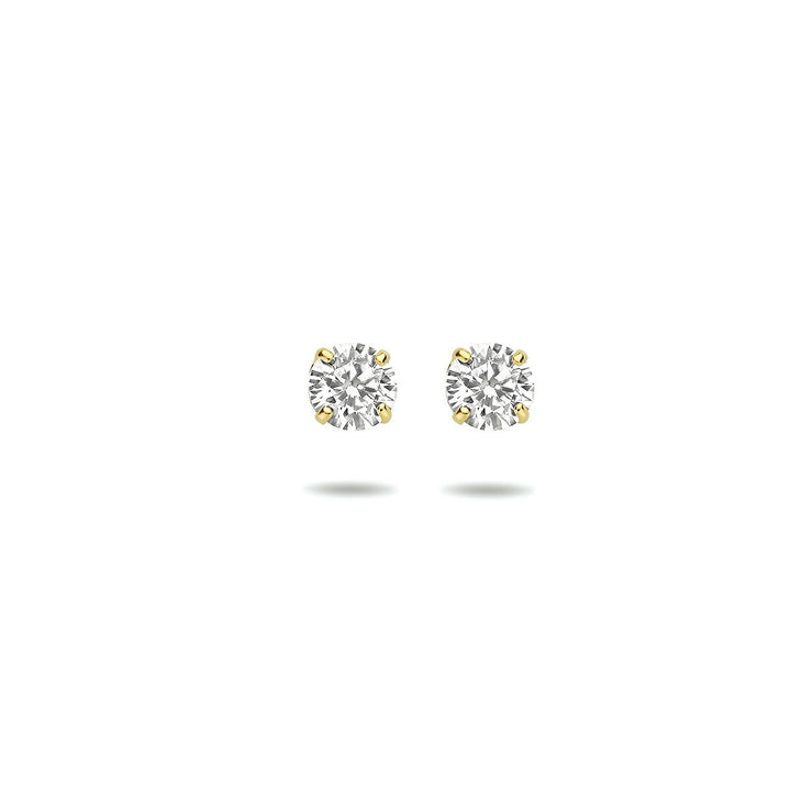 9k Geelgouden oorknopjes met zirkonia