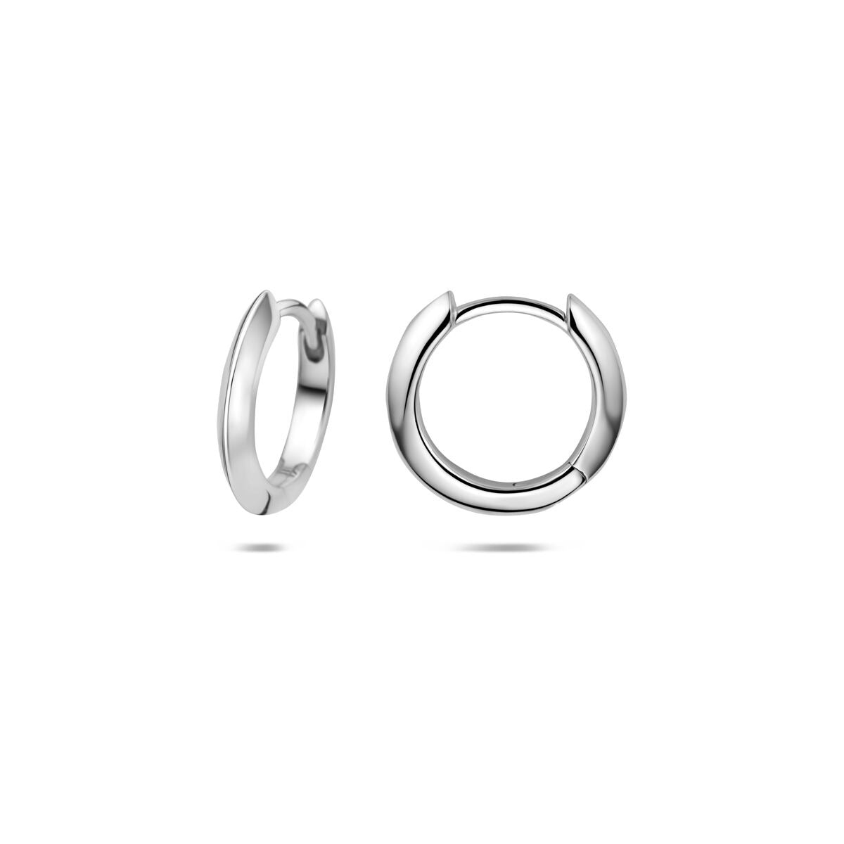 Gerhodineerde 925 zilveren klapoorringen 13 x 2 mm