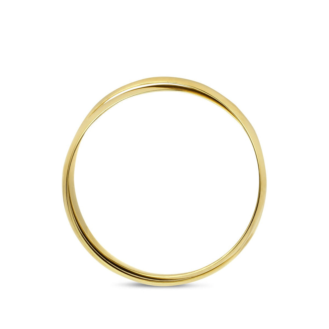 14k Geelgouden dames ring met dubbele band – 2 x 2,3 mm