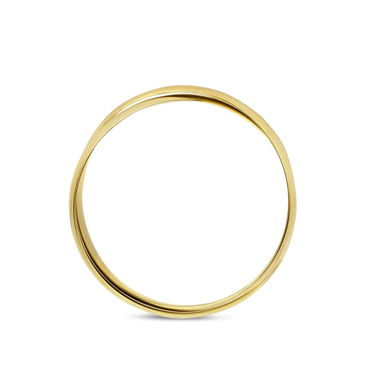 14k Geelgouden dames ring met dubbele band – 2 x 2,3 mm