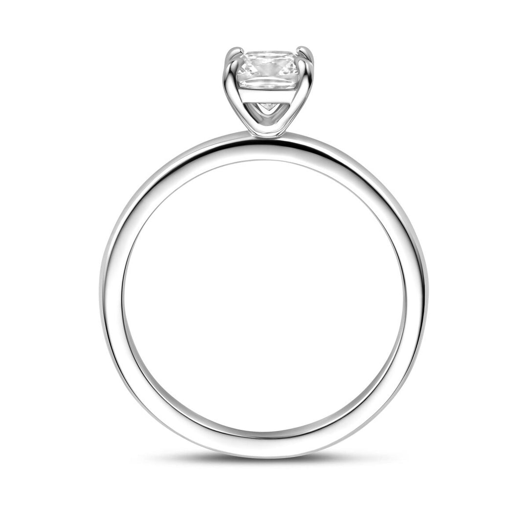 Zilveren solitaire ring met briljant geslepen zirkonia – 5,5 mm