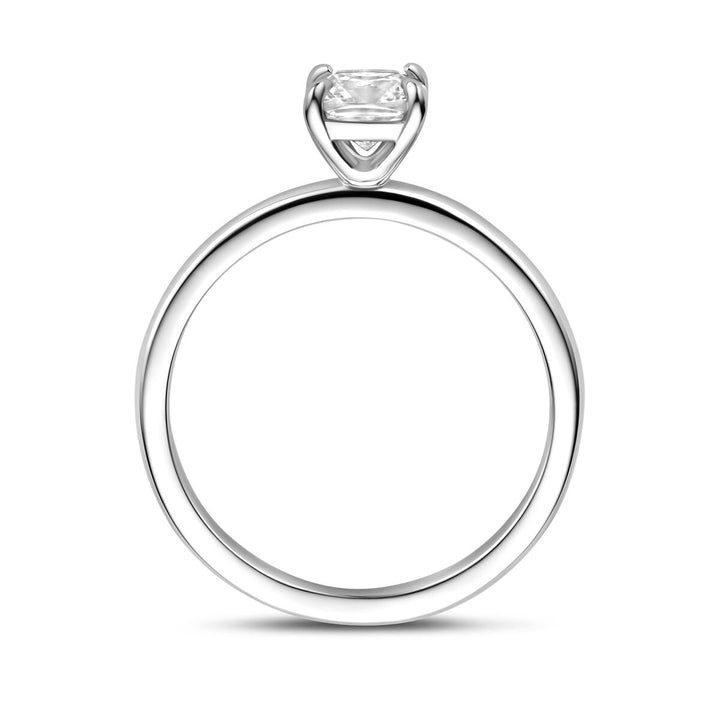 Zilveren solitaire ring met briljant geslepen zirkonia – 5,5 mm