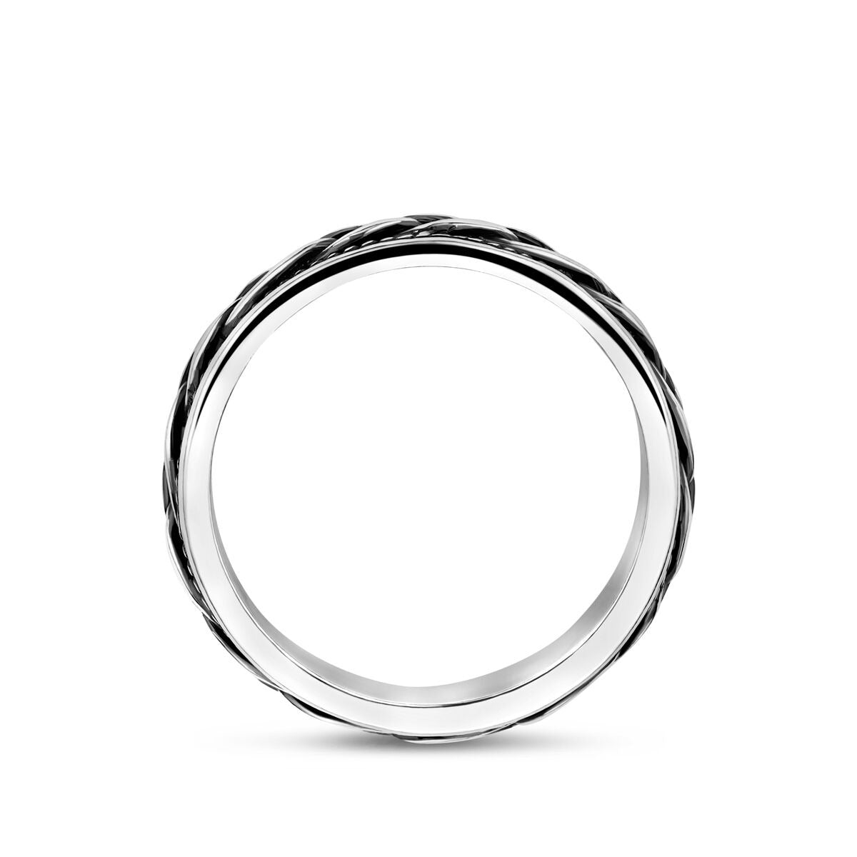 Geoxideerde zilveren herenring – subtiele 925 zilveren ring met stoere uitstraling