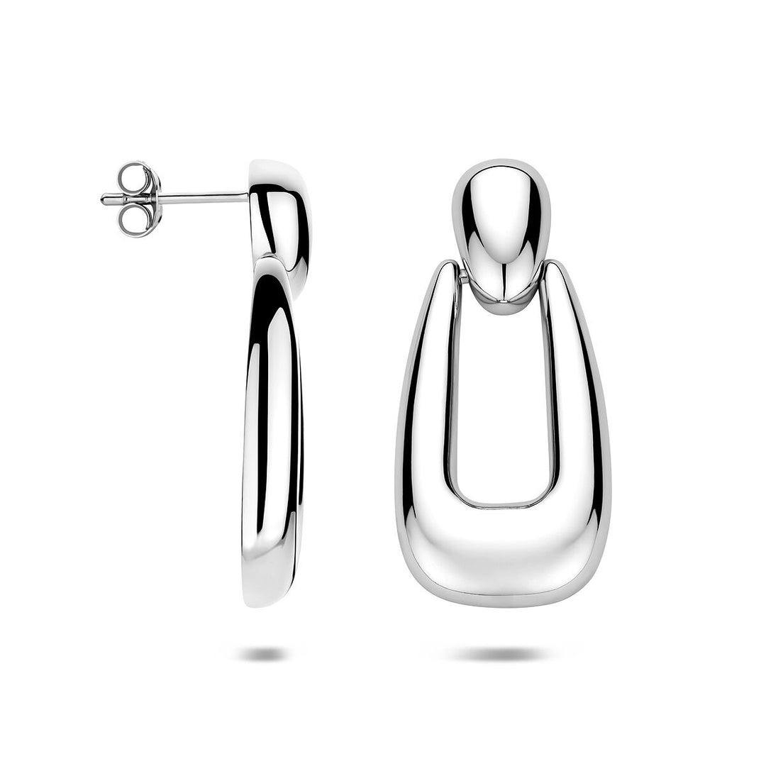 Zilveren oorhangers gerhodineerd – verfijnde dames oorbellen met elegante lengte
