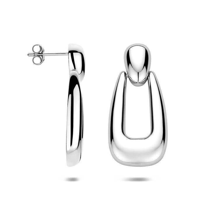 Zilveren oorhangers gerhodineerd – verfijnde dames oorbellen met elegante lengte