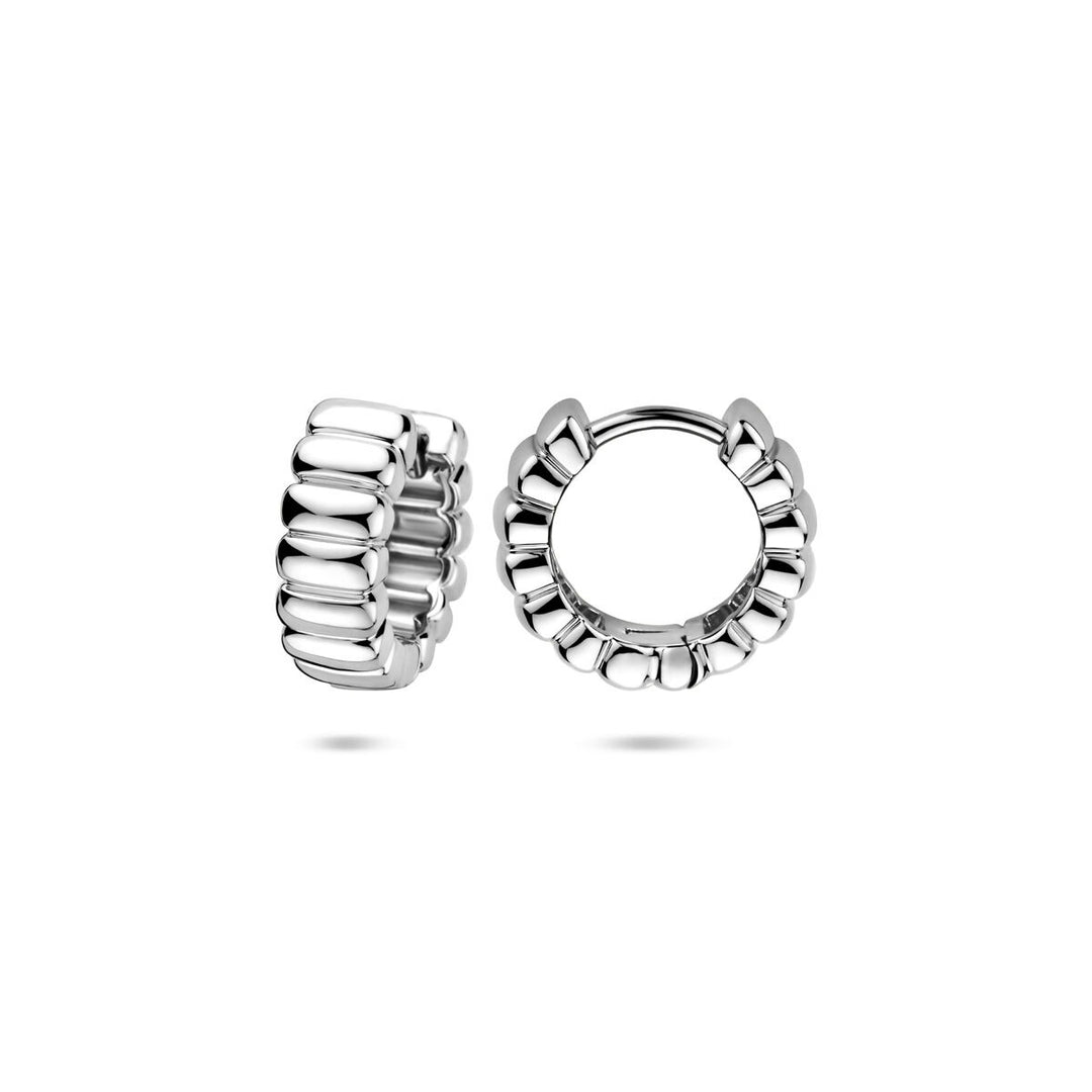 Zilveren klapoorringen – gerhodineerd 925 zilver, 14 x 5 mm