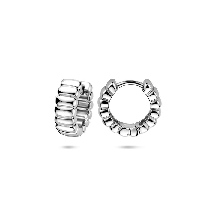 Zilveren klapoorringen – gerhodineerd 925 zilver, 14 x 5 mm