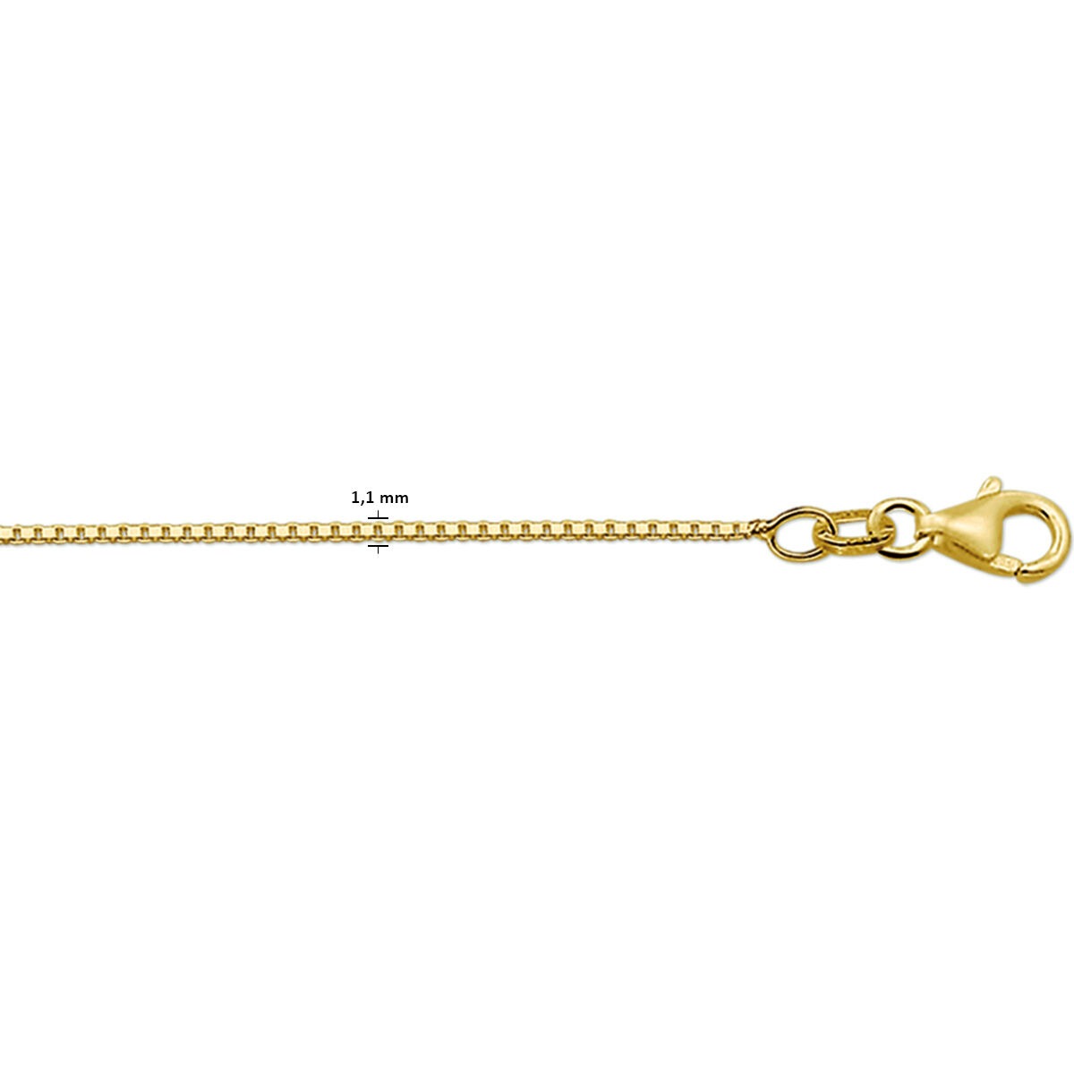 Gouden collier 18k – Venetiaanse schakel 1,1 mm