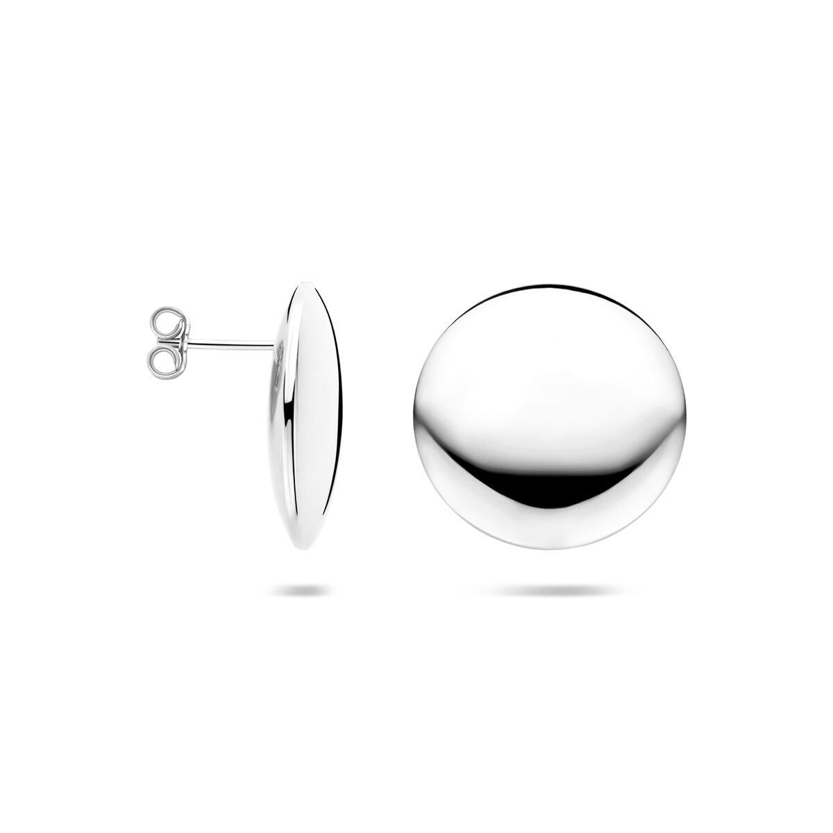Zilveren oorknopjes rond – gerhodineerd 925 zilver