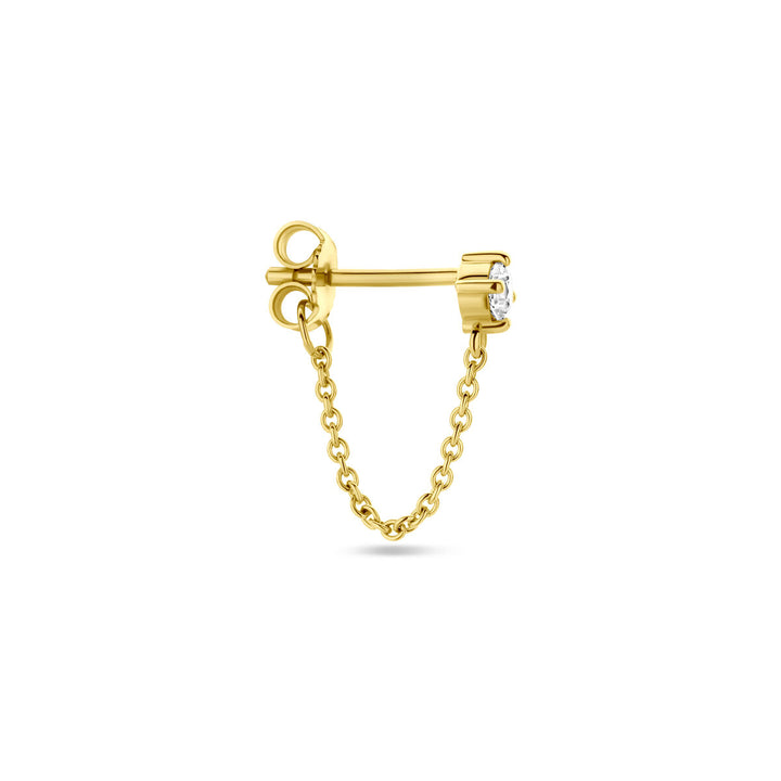 Ohrstecker Zirkonia pro Stück 14K Gelbgold