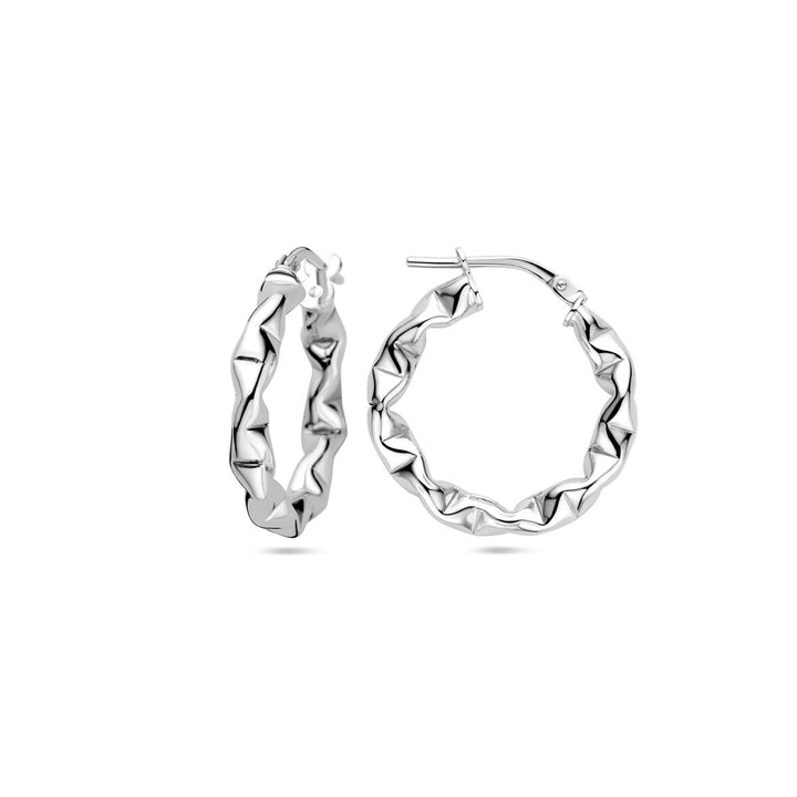 Zilveren oorringen – gerhodineerd 925 zilver, 3.5 mm breed