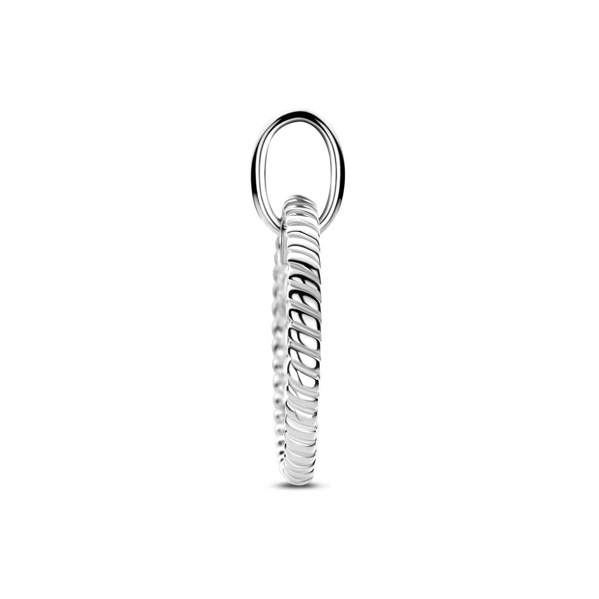 Zilveren hanger met zirkonia – gerhodineerde dameshanger met fonkelende pavé zetting