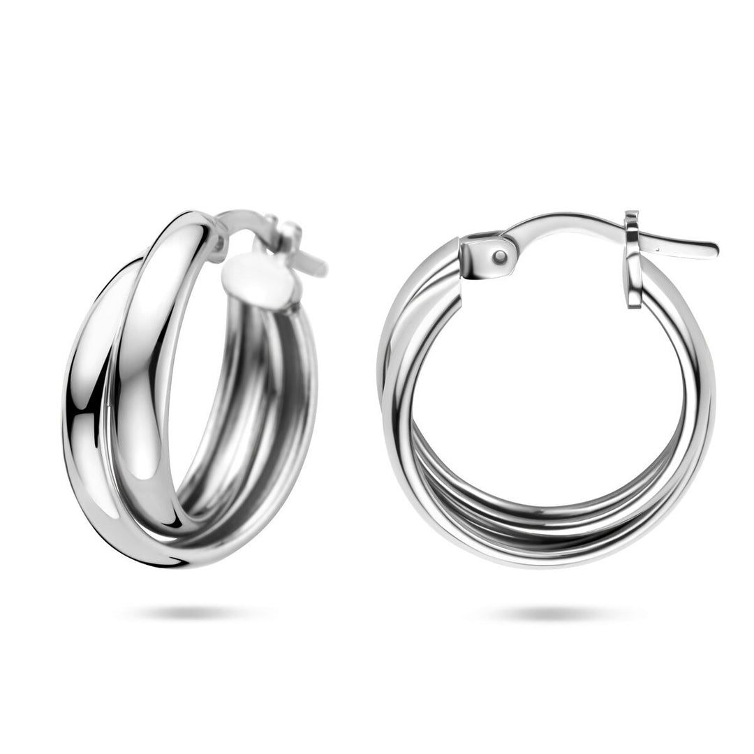 Zilveren oorringen – gerhodineerd 925 zilver, 19.5x6.5 mm