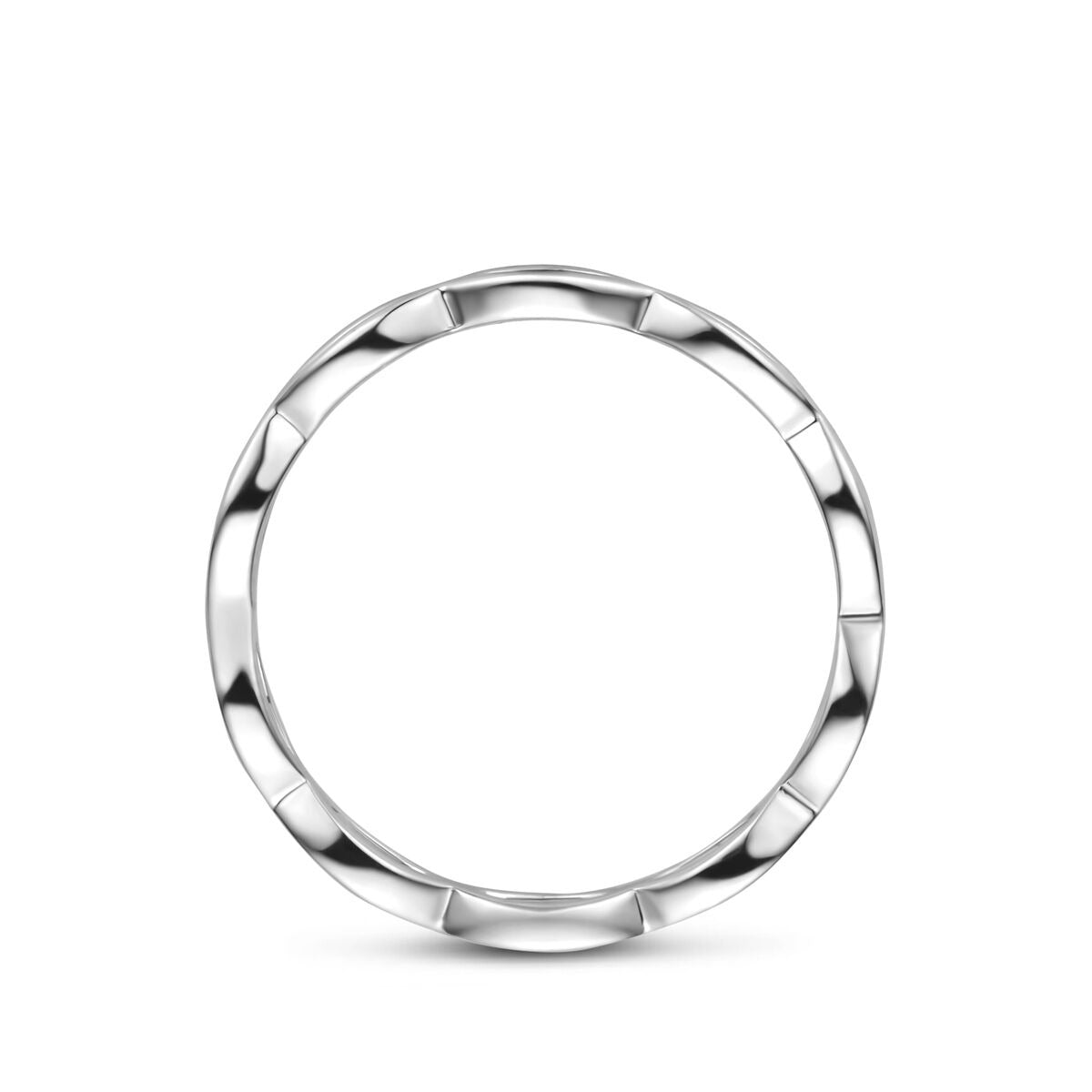 Gerhodineerd 925 Zilveren Ring 3 mm Dames