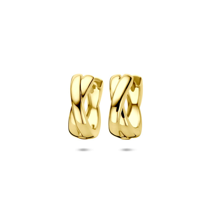 Verguld zilveren klapoorringen dames – 15 x 5.5 mm