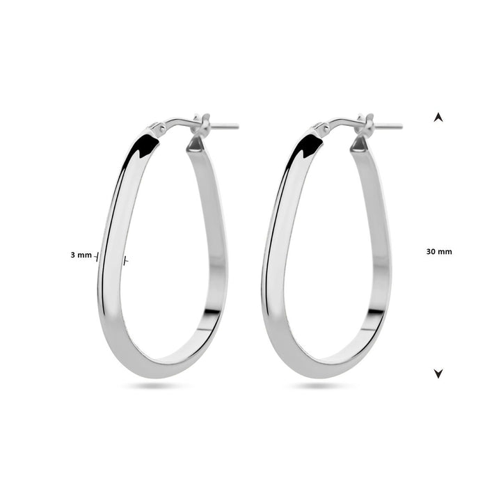 Gerhodineerd 925 zilveren oorringen