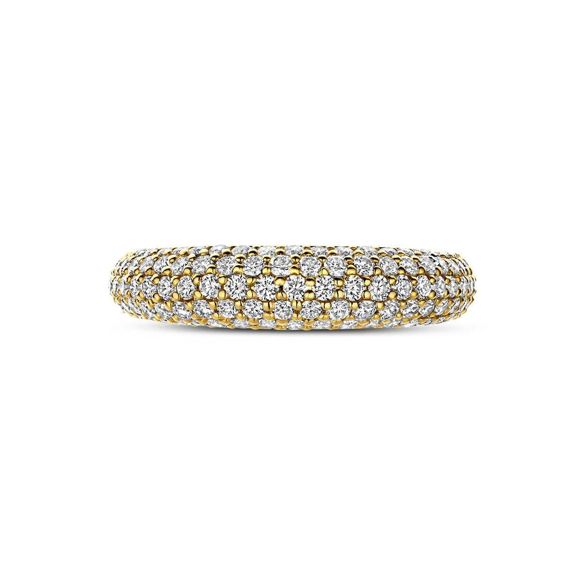 14k geelgouden ring met diamant
