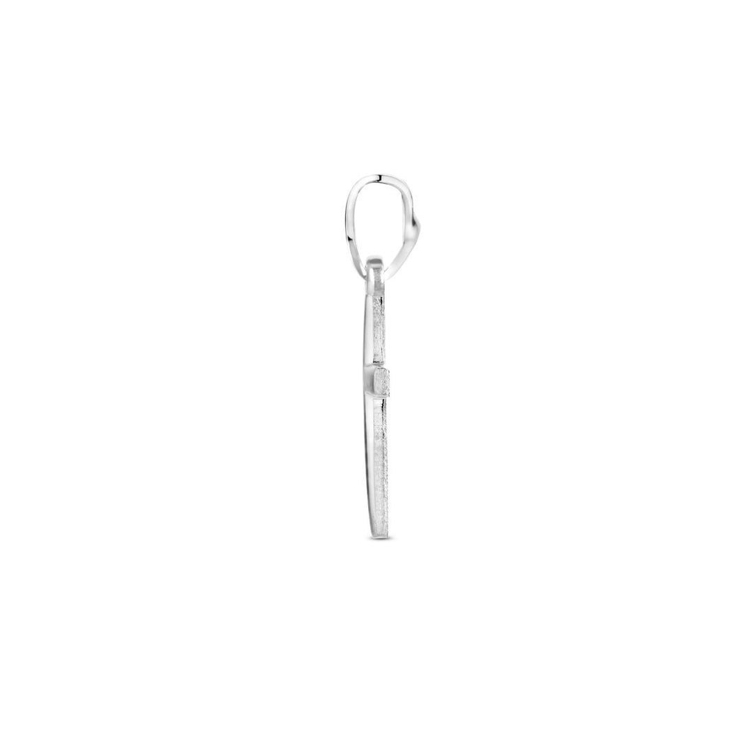 Zilveren kruis hanger – gerhodineerd 925 zilver