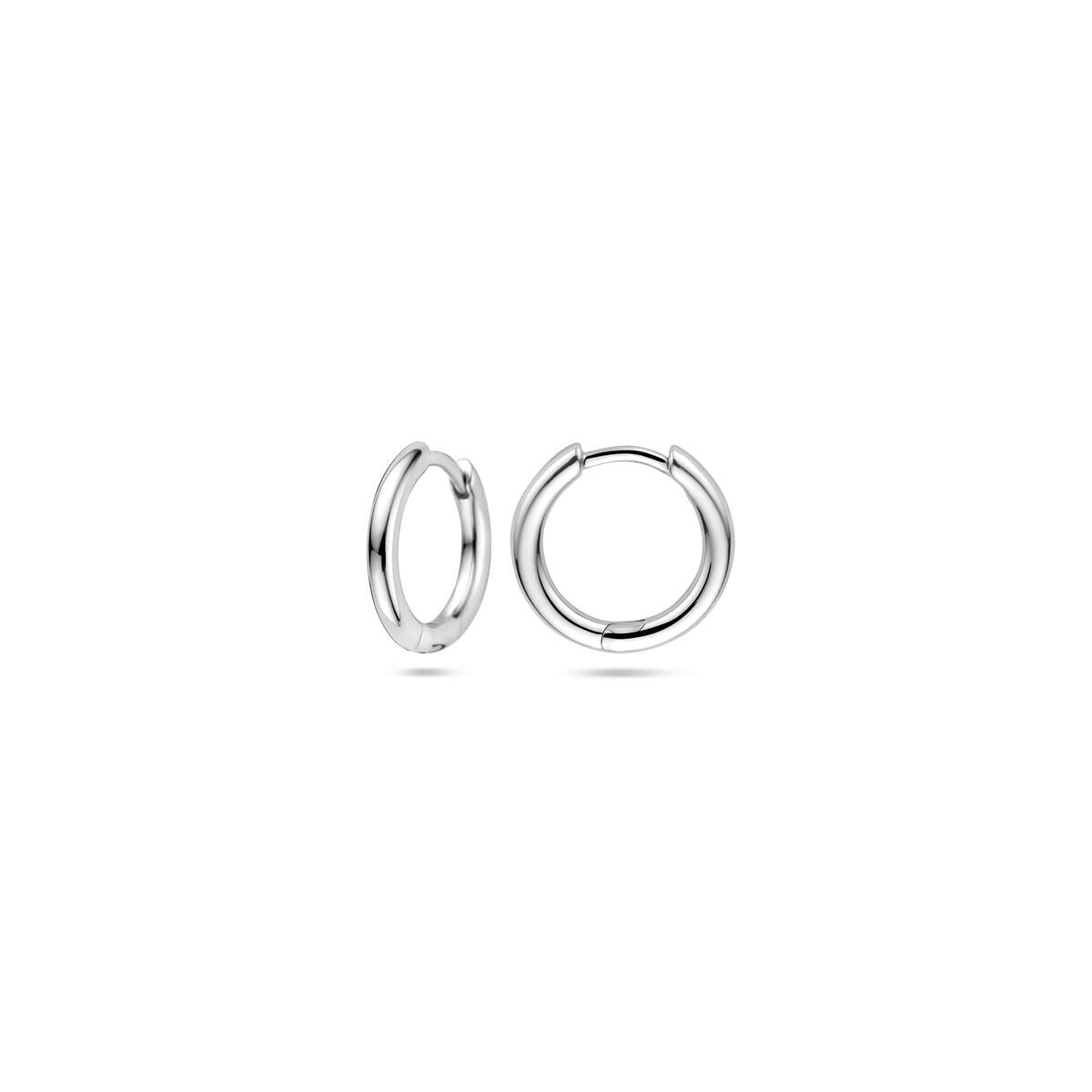 Gerhodineerde 925 zilveren klapoorringen 2 mm