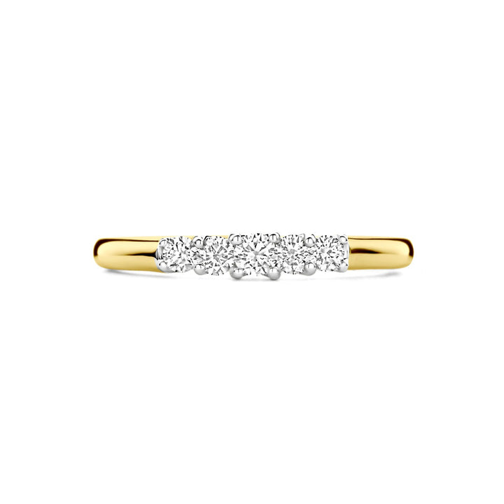 14k bicolor ring met 0.30ct diamant