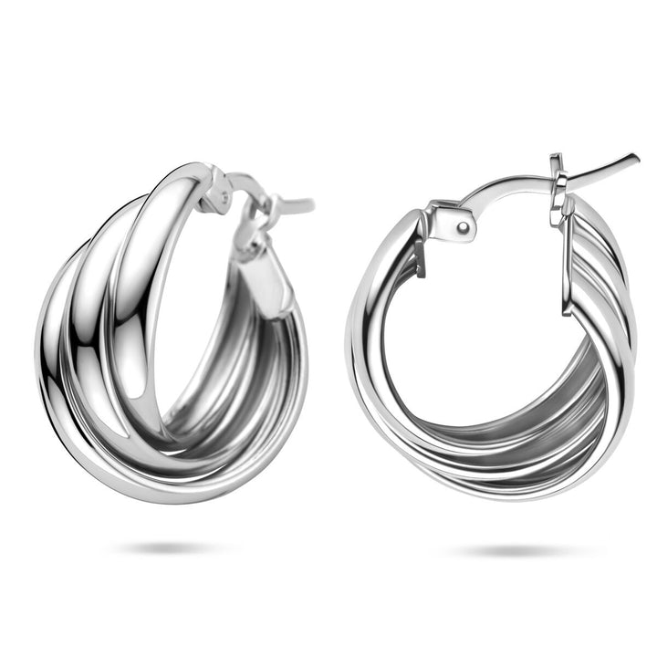 Zilveren oorringen – gerhodineerd 925 zilver, 21x9 mm