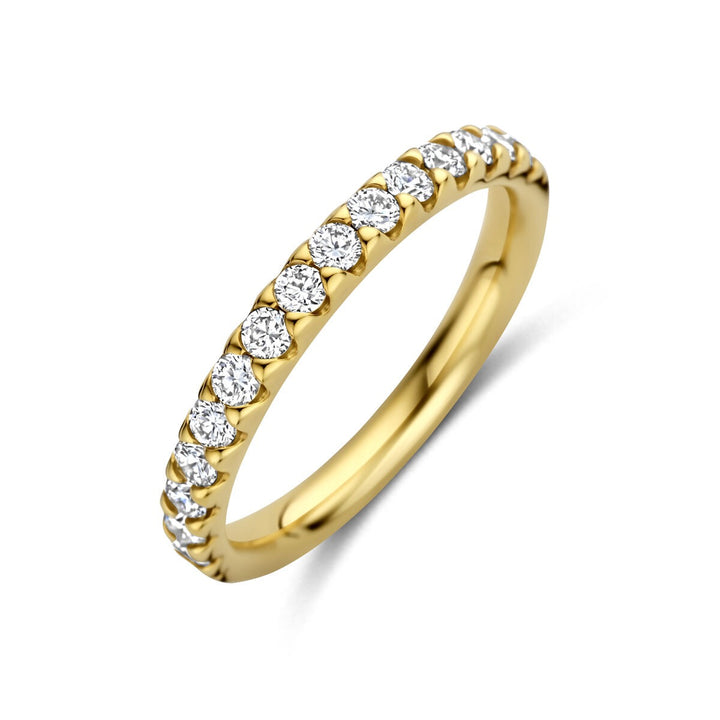 Gouden dames ring met lab grown diamant – 14k geelgoud