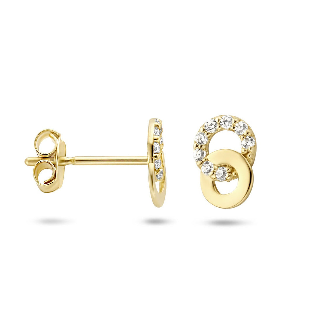 9k Geelgouden oorknoppen met zirkonia – entourage