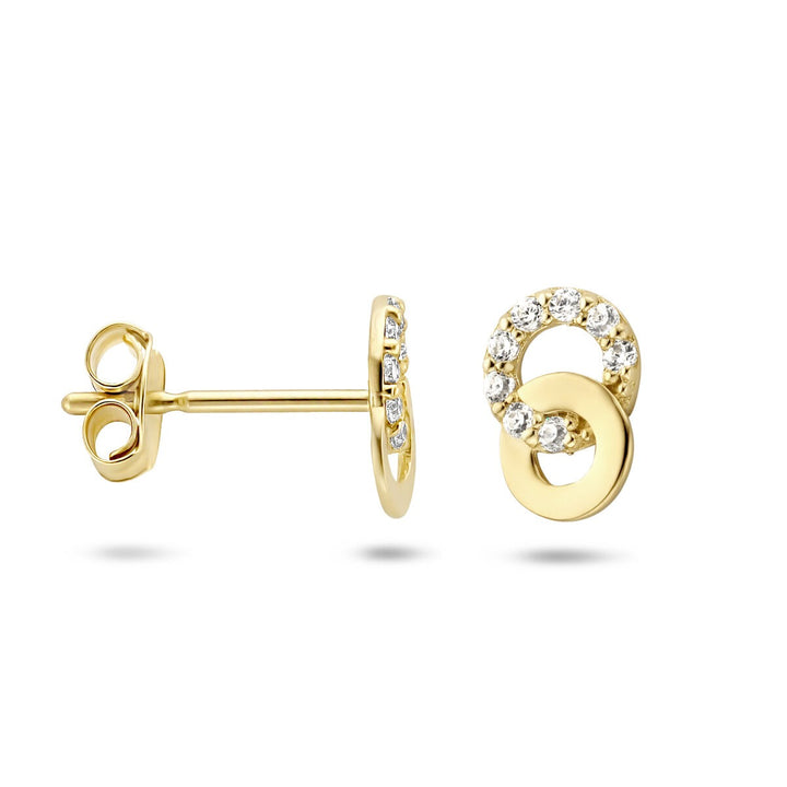 9k Geelgouden oorknoppen met zirkonia – entourage