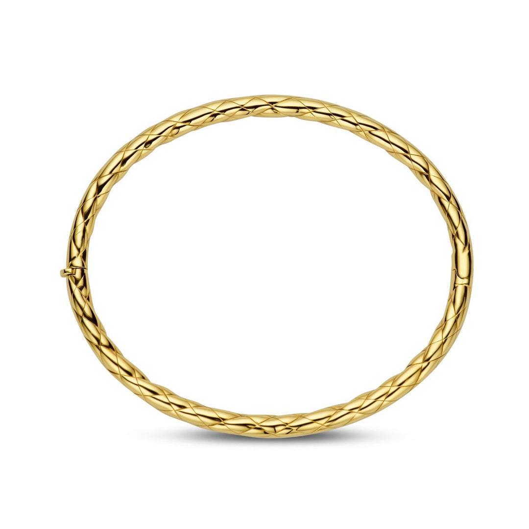 Gouden dames bangle – 14k met scharniersluiting
