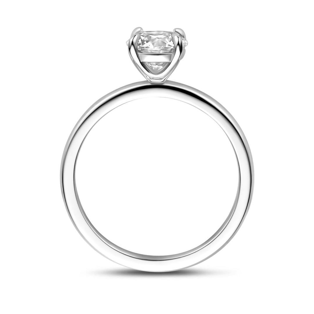 Zilveren solitaire ring met zirkonia – 6,5 mm