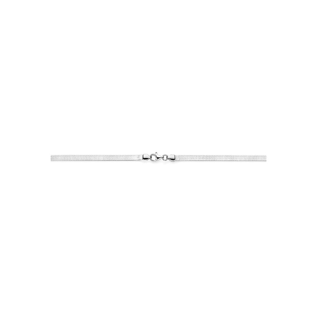 Gerhodineerd 925 zilveren slangcollier 3,6 mm