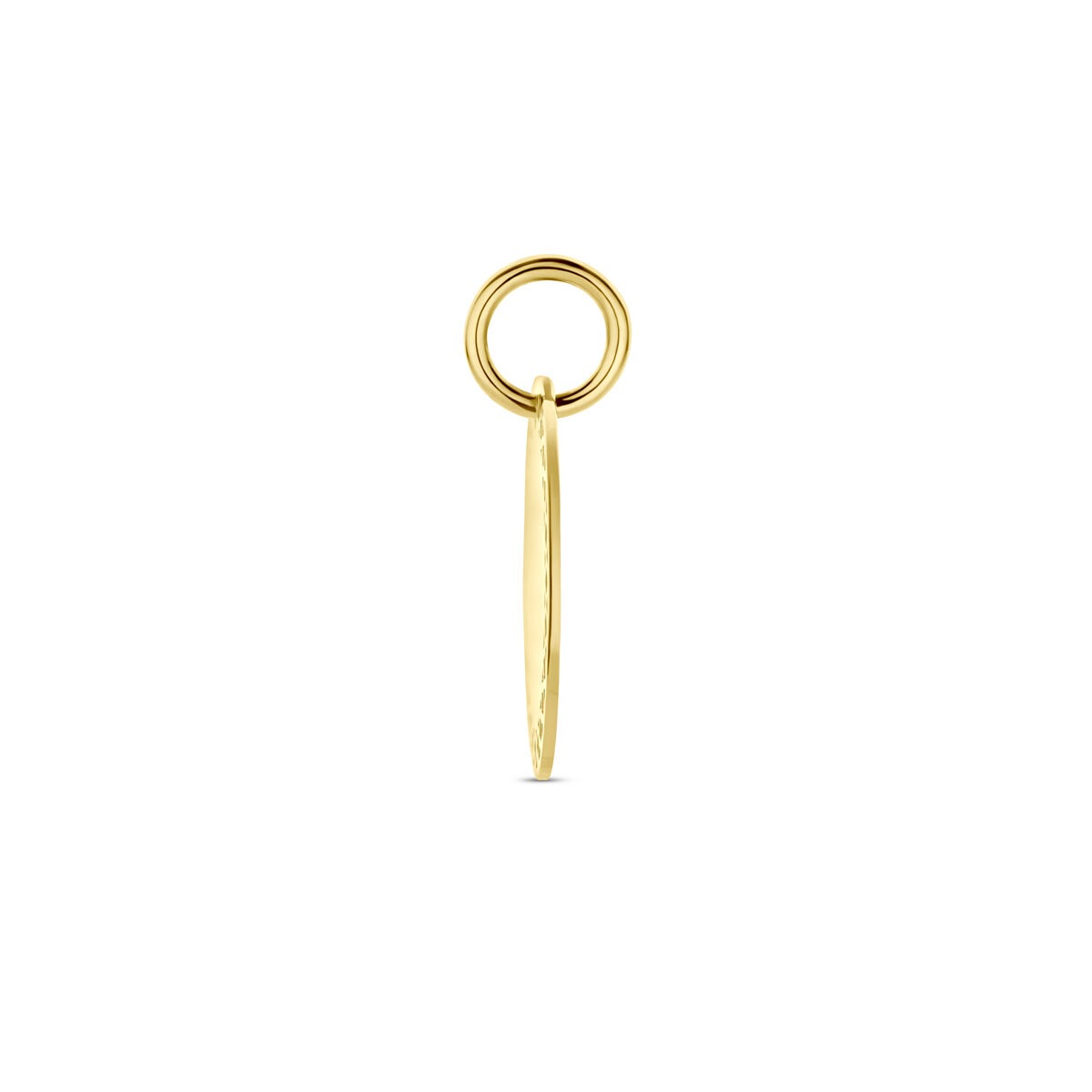 14k geelgouden graveerhanger rond