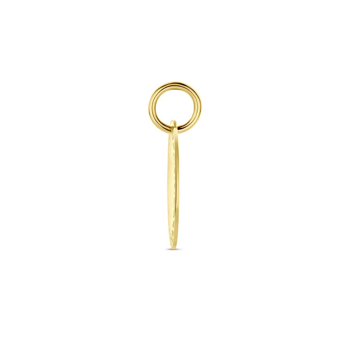 14k geelgouden graveerhanger rond