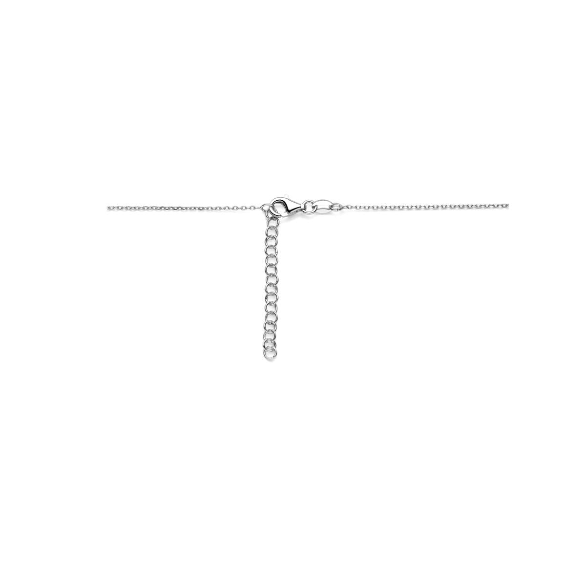Zilveren ketting met druppelvormige accenten 40 + 4 cm